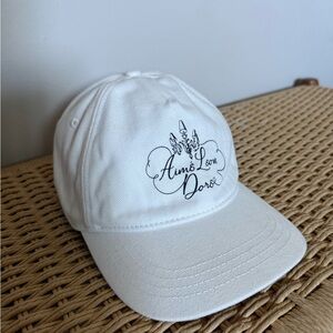 Aime Leon Dore White hat with logo embroidery